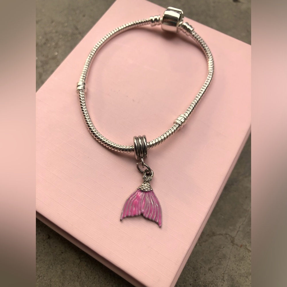 Custom Designed Creations Mermaid Tail Charm Bracelet